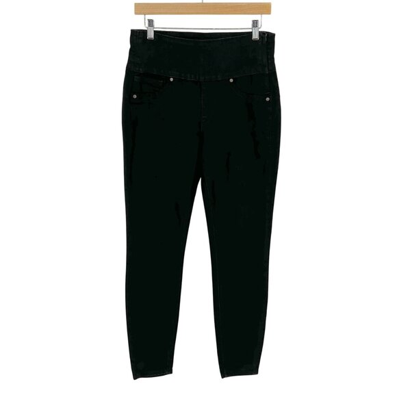 Spanx Womens High Rise Skinny Jeans Jegging Size M Black Denim Ankle Stretch - Picture 1 of 14
